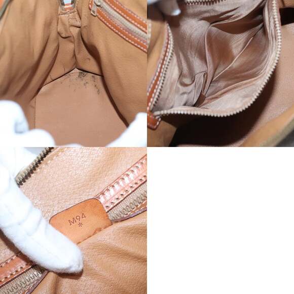 CELINE Macadam Canvas Hand Bag Pvc Leather Brown Gold - Picture 12 of 12